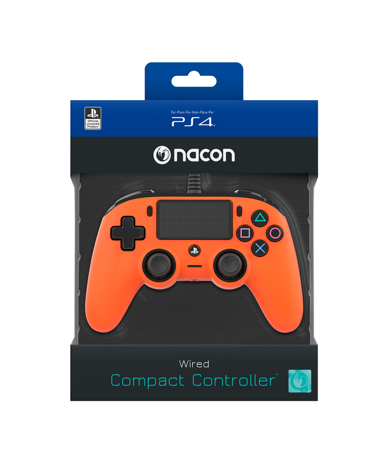 Nacon Wired Compact Controller Orange for PS4