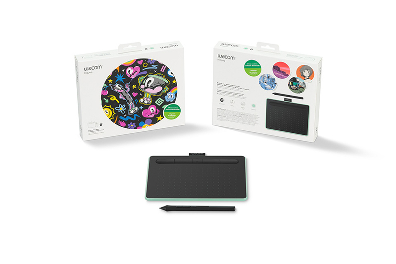 Wacom Intuos S Pistachio Bluetooth Creative Pen Tablet - CTL-4100WLE-N